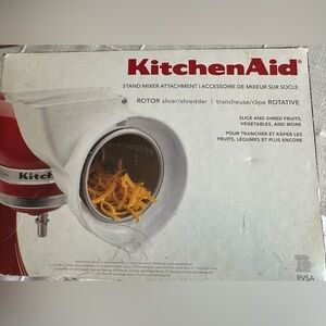 Genuine KitchenAid RVSA Rotor Slicer Shredder Attachment 4 Cones Stand Mixer